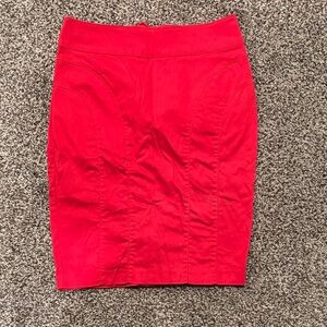 H&M Vibrant Red Pencil Skirt